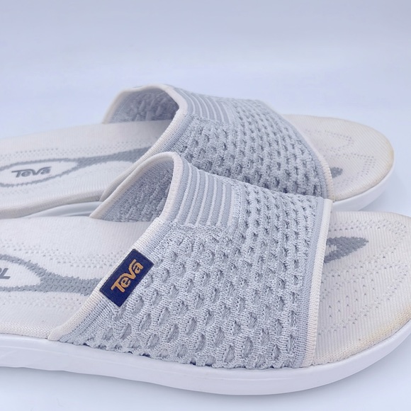 Teva Terra-float 2 Knit Slide Bright White Color Sandals Size 7 USA - Picture 9 of 11
